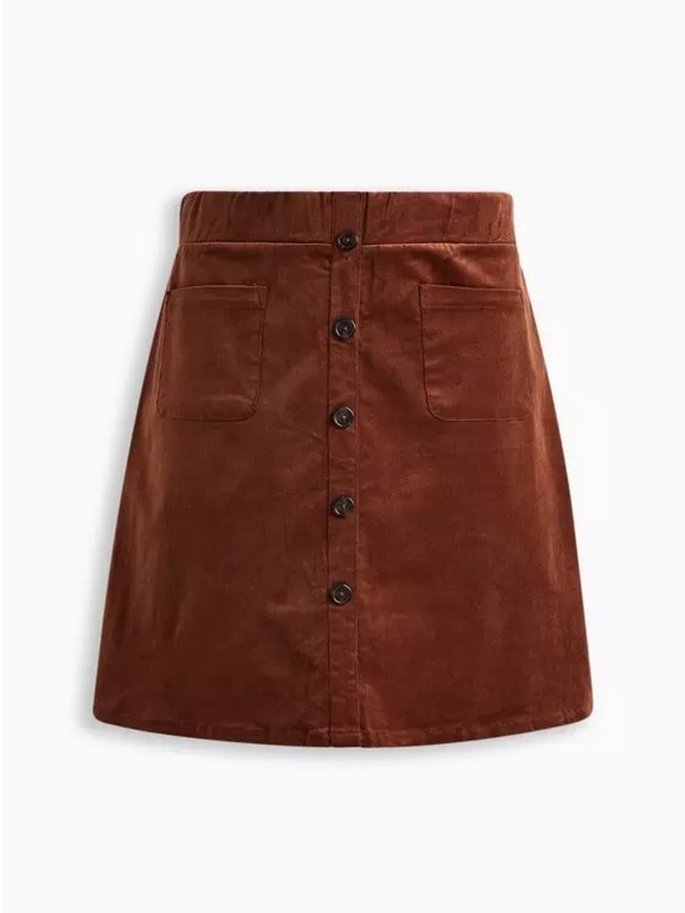 Torrid Brown Corduroy Button-Front Mini Skirt size 3